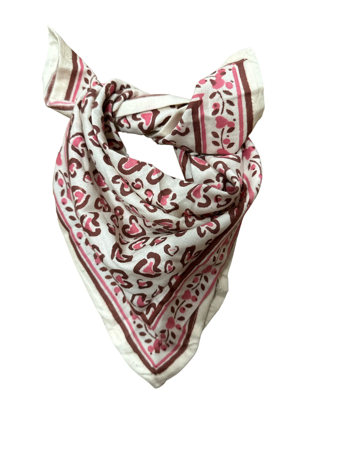 Foulard enfant Léo cerise - Vanille Coton
