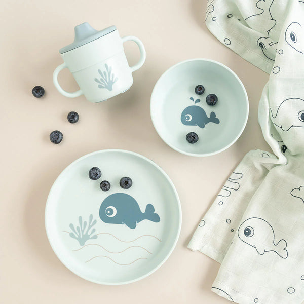 Coffret repas baleine - Vanille Coton