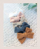 Barrette noeud croisé anti glisse - Vanille Coton