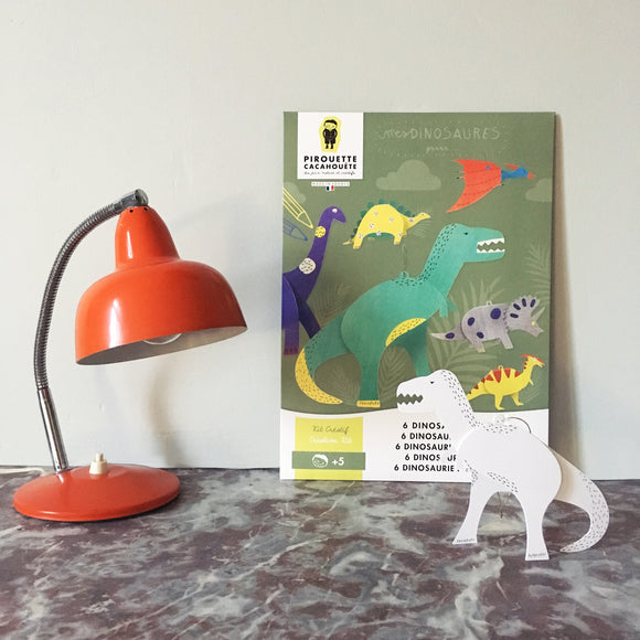 Kit créatif 6 dinosaures à colorier « Mes dinosaures grrr…» - Vanille Coton