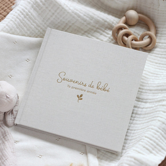 Livre souvenirs de bébé 1ère année - Vanille Coton