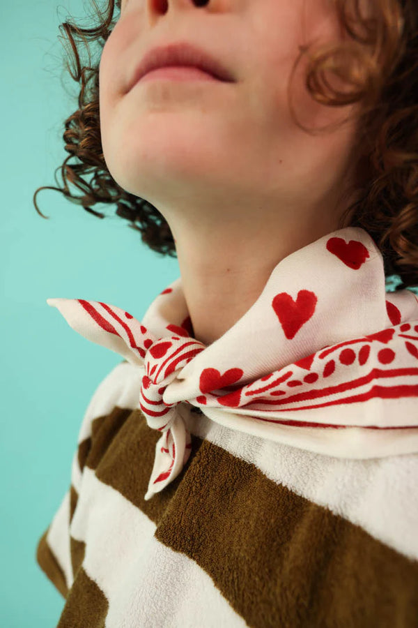 Foulard bébé/enfant Love Cherry - Vanille Coton