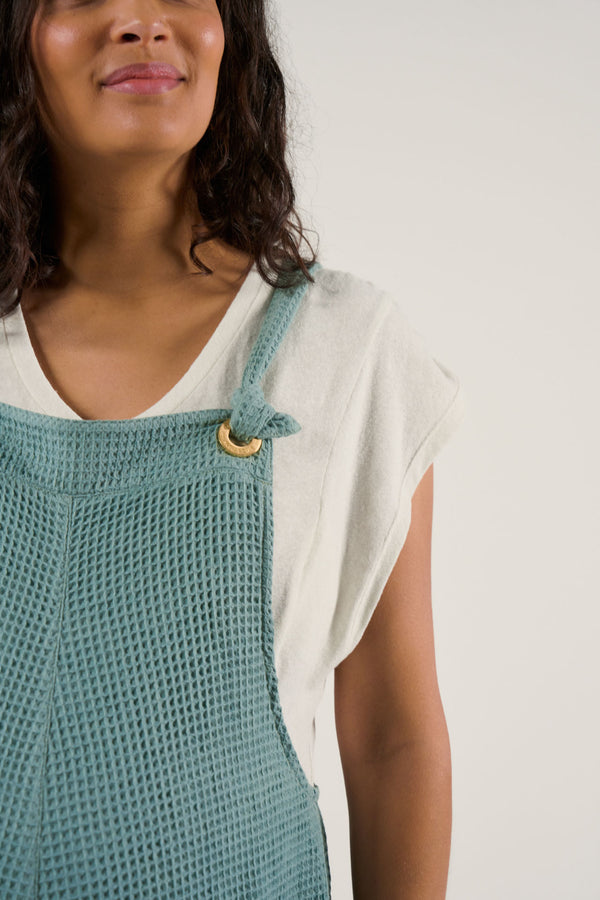 Salopette de maternité et d'allaitement Maya - Vanille Coton