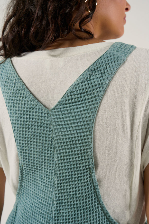 Salopette de maternité et d'allaitement Maya - Vanille Coton