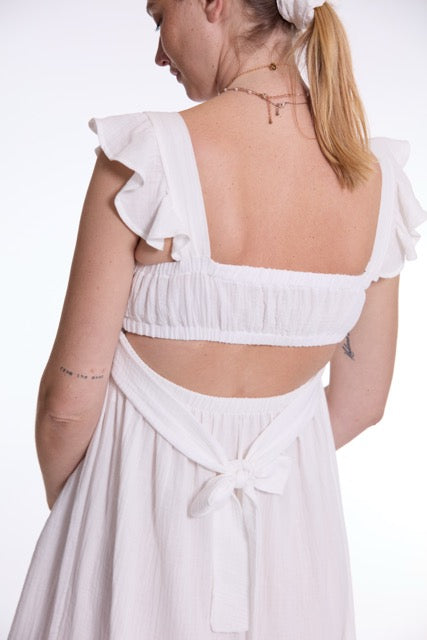 Robe de grossesse et d'allaitement Melody - Vanille Coton