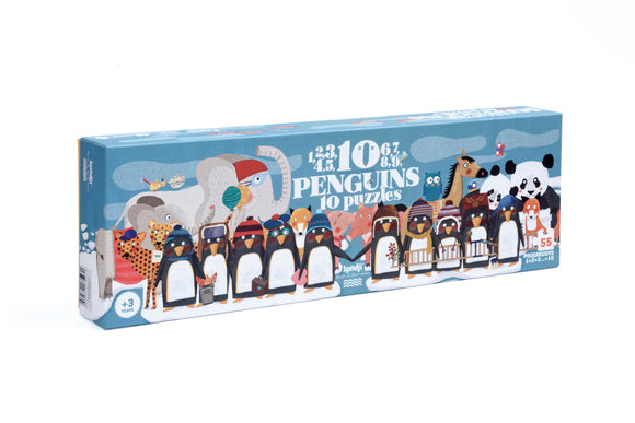 Puzzle « 10 pingouins » - Vanille Coton