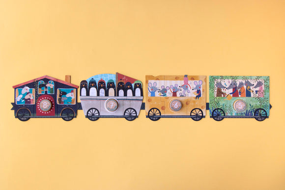 Puzzle "Mon petit train" - Vanille Coton