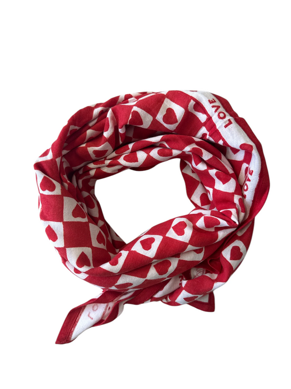 Foulard bébé/enfant Coeur Ruby - Vanille Coton