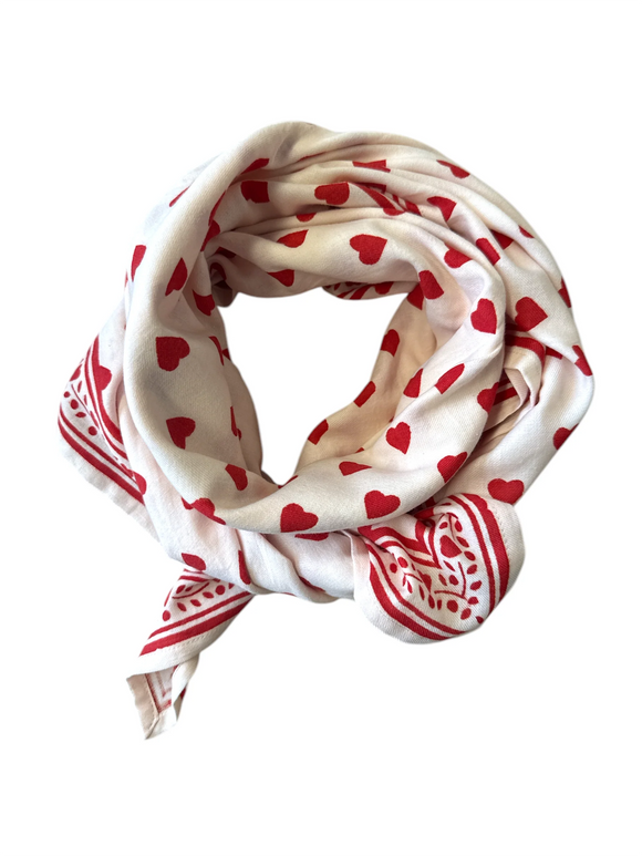 Foulard bébé/enfant Love Cherry - Vanille Coton