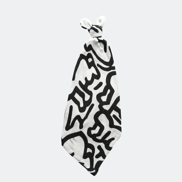 Doudou contrasté "Keith Haring" - Vanille Coton