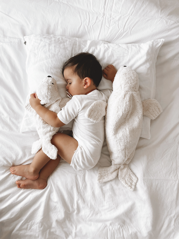 Petit phoque gris bouillotte - Vanille Coton