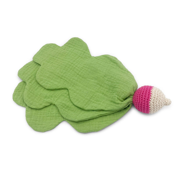 Doudou Radis rose - Vanille Coton