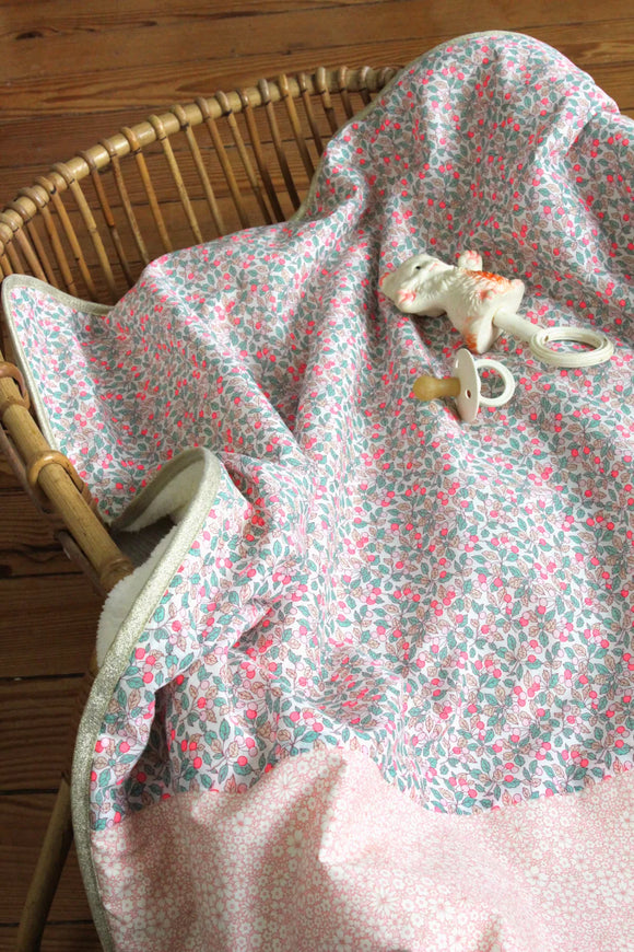 Couverture bébé polaire Liberty Nina - Vanille Coton