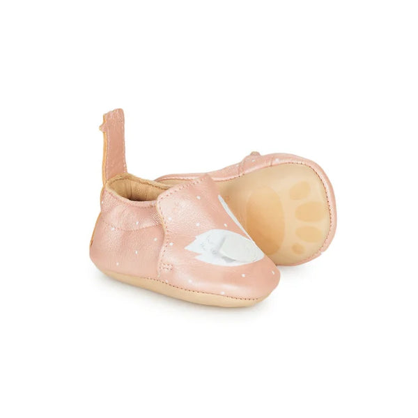 Chaussons Blublu cygne - Vanille Coton