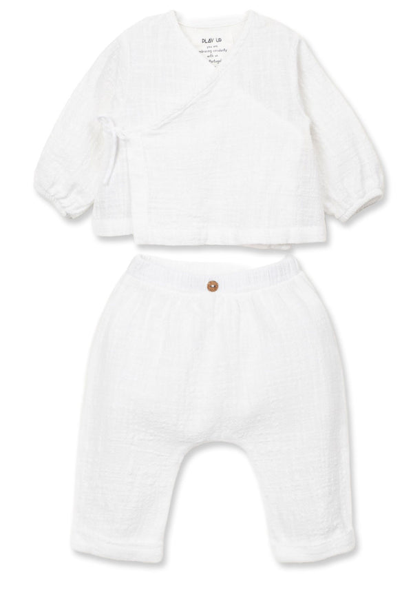 Ensemble gaze de coton bébé - Vanille Coton