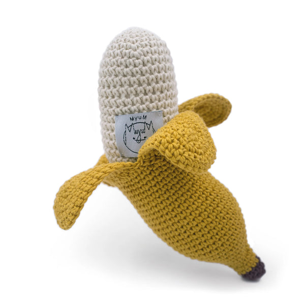 Hochet Sophia la banane - Vanille Coton
