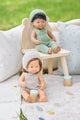 Barboteuse vêtements poupée tricoté beige 38 cm - Vanille Coton