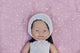 Barboteuse vêtements poupée tricoté beige 38 cm - Vanille Coton