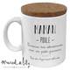 Tasse « Dans la famille poule…  » - Vanille Coton