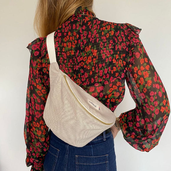 Sac banane à langer WHITNEY - Vanille Coton