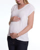 Tee-shirt de grossesse et d’allaitement Lucile - Vanille Coton