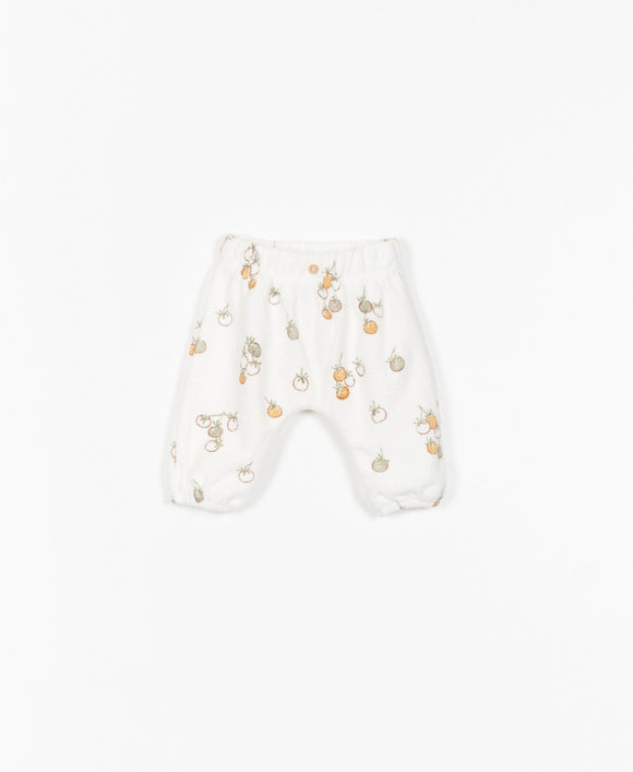 Pantalon jersey imprimé - Vanille Coton