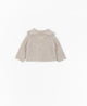 Gilet tricoté à capuche avoine - Vanille Coton