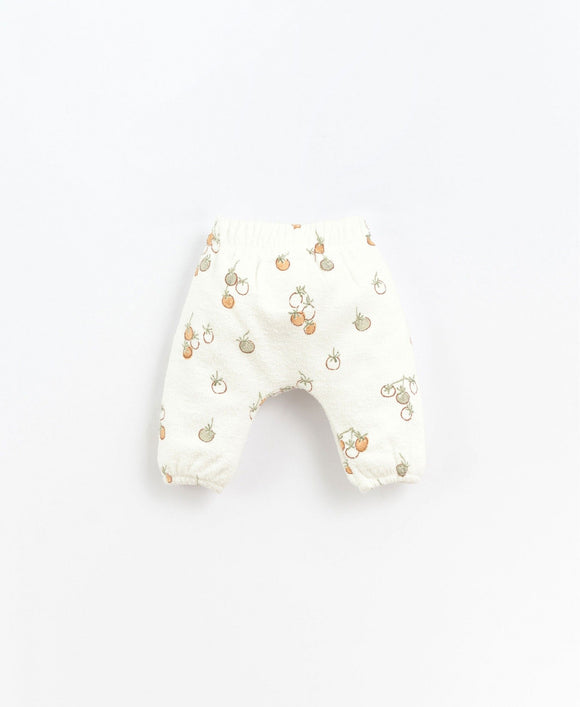 Pantalon jersey imprimé - Vanille Coton