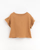 Tee-shirt manches courtes à volants - Vanille Coton