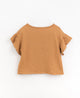 Tee-shirt manches courtes à volants - Vanille Coton