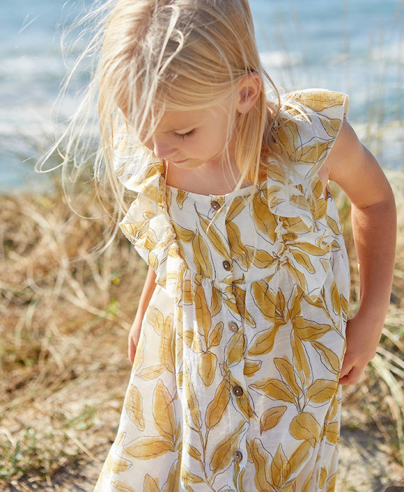 Robe imprimé sauge - Vanille Coton