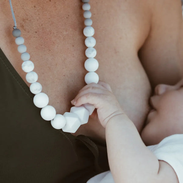 Collier d'allaitement, portage et dentition MILK - Vanille Coton