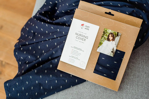 Echarpe d'allaitement Deep Blue - Vanille Coton
