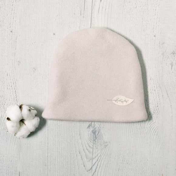 Bonnet coton BIO polaire doublé taupe - Vanille Coton