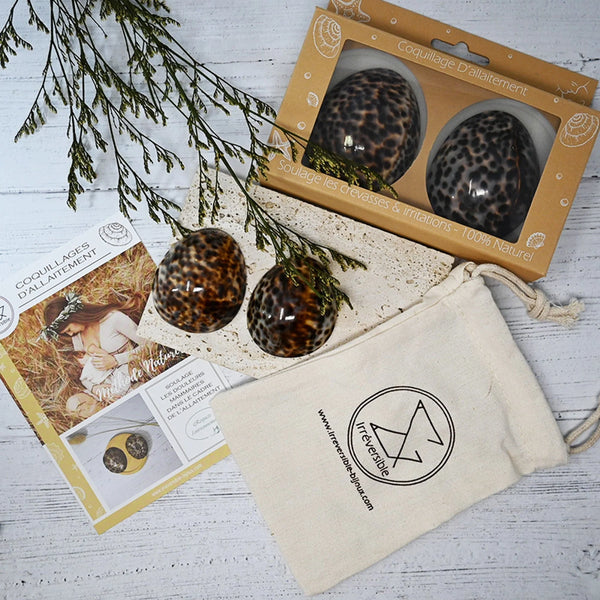 Coquillages d'allaitement brillants - Vanille Coton