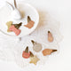 Barrette clic-clac cuir Piou fleuri - Vanille Coton