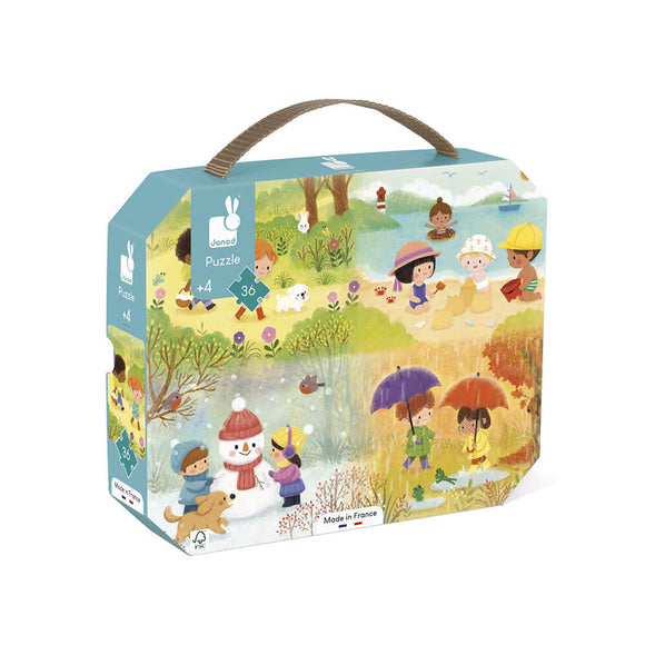Puzzle enfant Les saisons - Vanille Coton