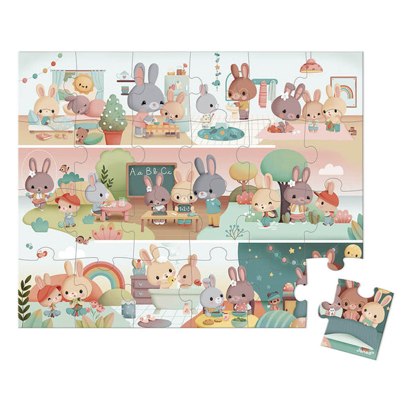 Puzzle enfant La journée - Vanille Coton