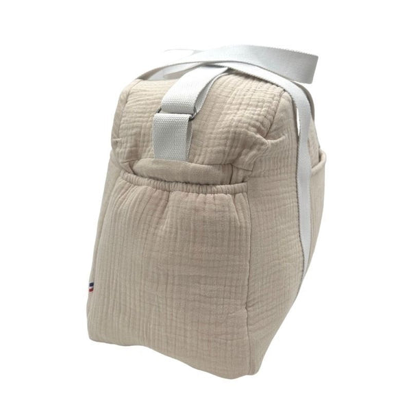 Sac à langer double gaze beige - Vanille Coton