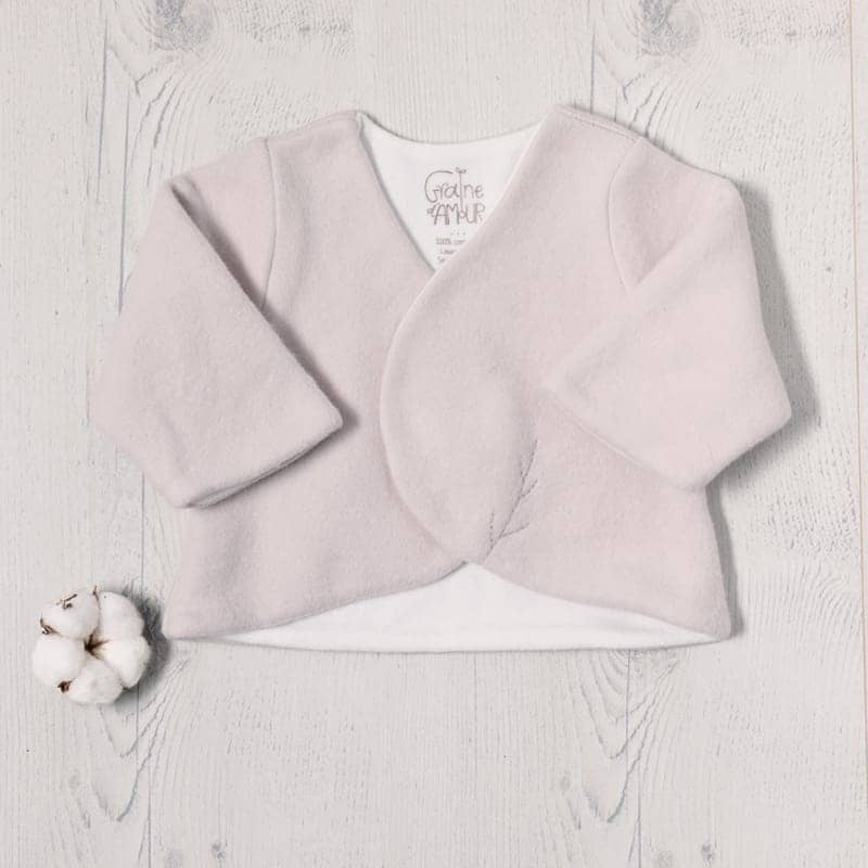 Brassière coton BIO doublée polaire - Vanille Coton